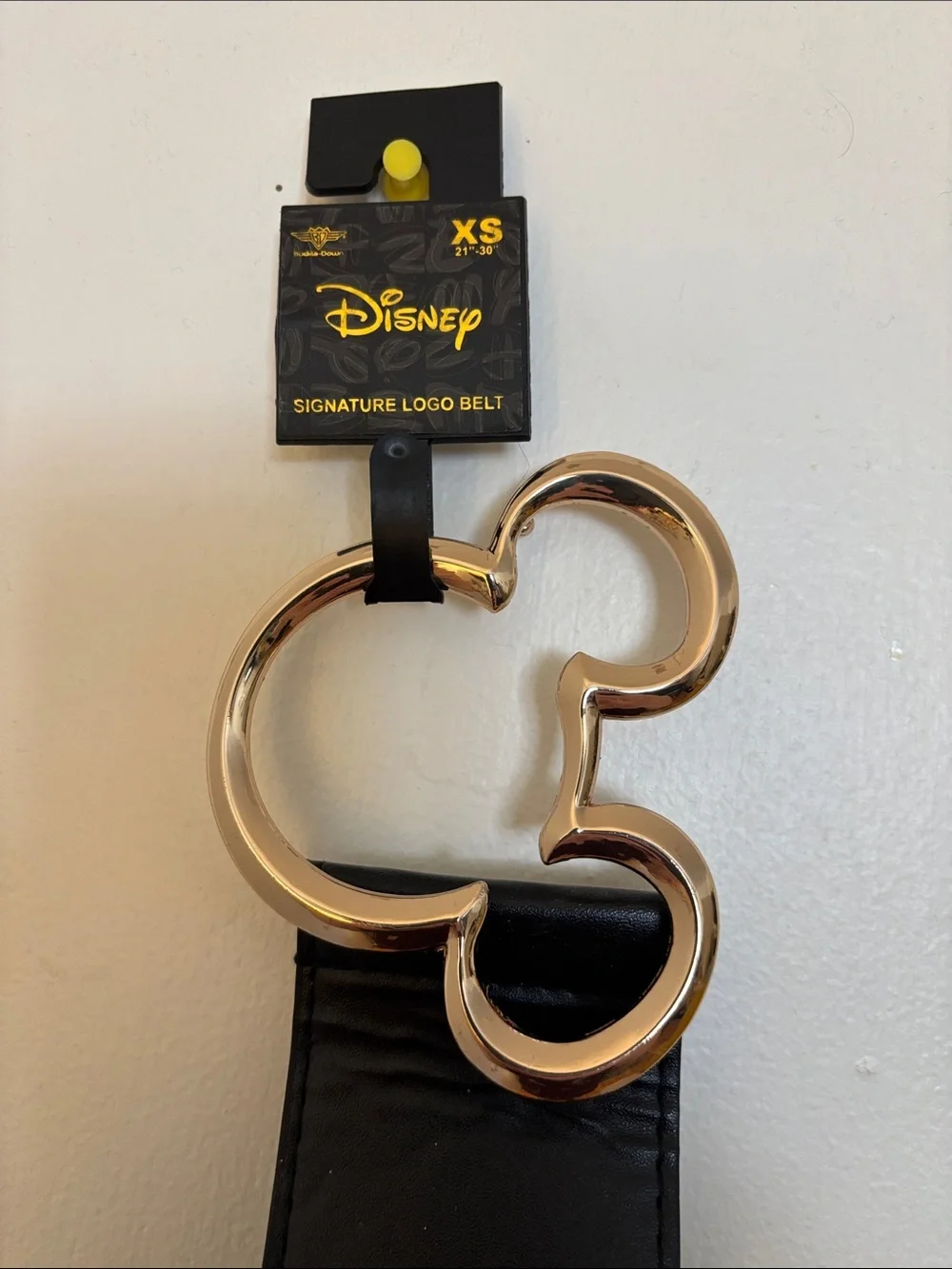 Disney Black women’s Belt with Gold G-Hook Buckle